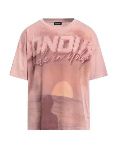 Dondup Man T-shirt Antique Rose Size M Cotton In Multi
