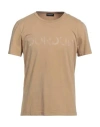 Dondup Man T-shirt Beige Size L Cotton