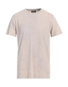 Dondup Man T-shirt Beige Size L Cotton