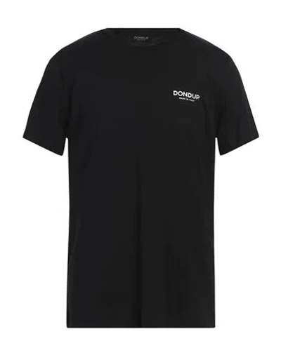 Dondup Man T-shirt Black Size L Cotton In Black