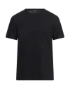 Dondup Man T-shirt Black Size L Cotton In Black