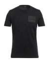 Dondup Man T-shirt Black Size L Cotton In Black