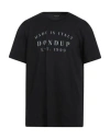 Dondup Man T-shirt Black Size L Cotton In Black