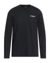 Dondup Man T-shirt Black Size L Cotton In Black