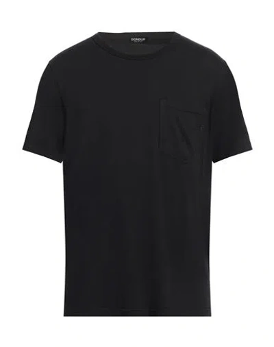Dondup Man T-shirt Black Size L Cotton In Black