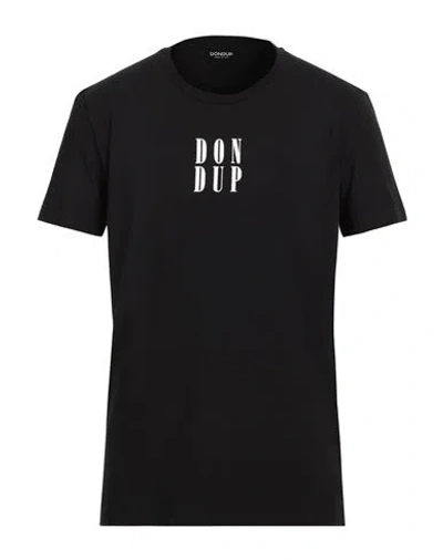 Dondup Man T-shirt Black Size S Cotton, Elastane