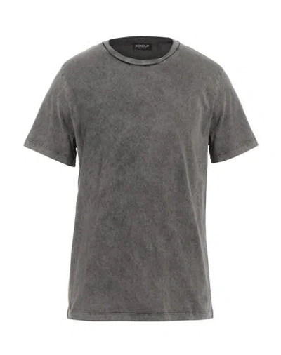 Dondup Man T-shirt Charcoal Size L Cotton In Grey