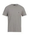 Dondup Man T-shirt Grey Size L Cotton