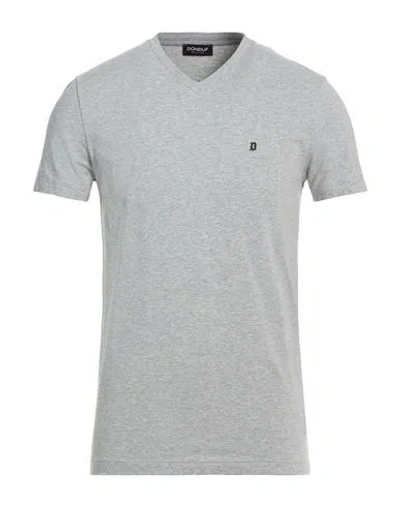 Dondup Man T-shirt Grey Size M Cotton, Elastane In Multi