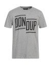 Dondup Man T-shirt Grey Size M Cotton In Brown