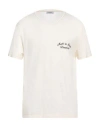 Dondup Man T-shirt Ivory Size L Cotton In White