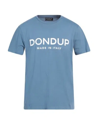 Dondup Man T-shirt Light Blue Size L Cotton