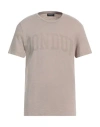 Dondup Man T-shirt Light Brown Size Xl Cotton In Beige