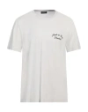 Dondup Man T-shirt Light Grey Size L Cotton In Grey