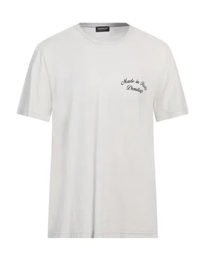 Dondup Man T-shirt Light Grey Size L Cotton
