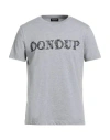 Dondup Man T-shirt Light Grey Size L Cotton In Gray