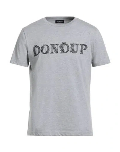 Dondup Man T-shirt Light Grey Size L Cotton In Gray