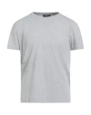 Dondup Man T-shirt Light Grey Size L Cotton In Gray
