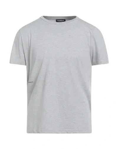 Dondup Man T-shirt Light Grey Size L Cotton In Gray