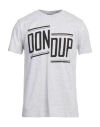 Dondup Man T-shirt Light Grey Size L Cotton In Gray