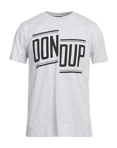 Dondup Man T-shirt Light Grey Size L Cotton In Gray