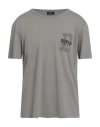 Dondup Man T-shirt Light Grey Size Xxl Cotton In Gray
