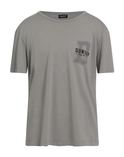Dondup Man T-shirt Light Grey Size Xxl Cotton In Gray