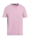 Dondup Man T-shirt Lilac Size L Cotton In Purple