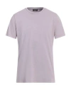 Dondup Man T-shirt Lilac Size L Cotton In Purple