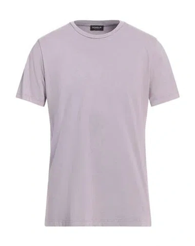 Dondup Man T-shirt Lilac Size L Cotton In Purple