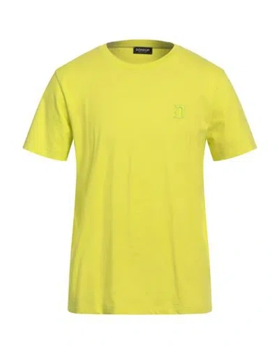 Dondup Man T-shirt Lime Green Size L Cotton