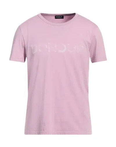 Dondup Man T-shirt Mauve Size L Cotton In Purple