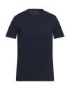Dondup Man T-shirt Midnight Blue Size L Cotton In Blue