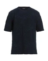 Dondup Man T-shirt Midnight Blue Size L Polyamide, Elastane In Blue