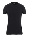 Dondup Man T-shirt Midnight Blue Size L Cotton, Elastane