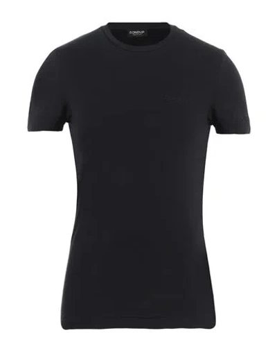 Dondup Man T-shirt Midnight Blue Size L Cotton, Elastane