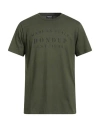 Dondup Man T-shirt Military Green Size L Cotton