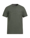 Dondup Man T-shirt Military Green Size L Cotton