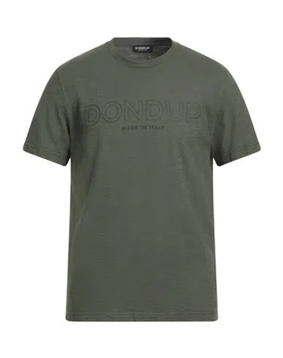 Dondup Man T-shirt Military Green Size L Cotton