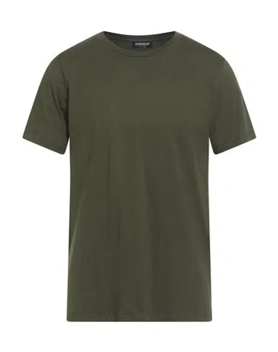 Dondup Man T-shirt Military Green Size M Cotton