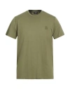 Dondup Man T-shirt Military Green Size S Cotton In Green