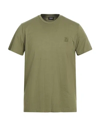 Dondup Man T-shirt Military Green Size S Cotton