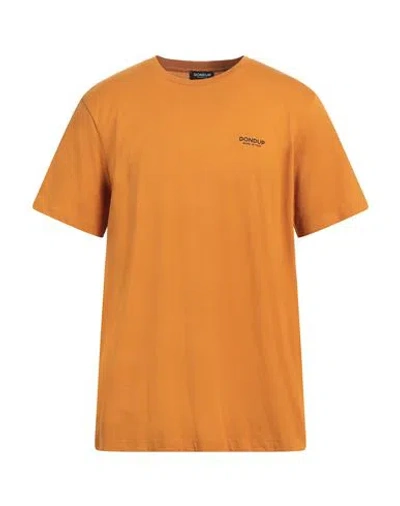 Dondup Man T-shirt Mustard Size L Cotton In Yellow