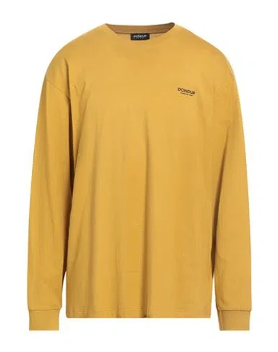 Dondup Man T-shirt Mustard Size Xxl Cotton In Yellow