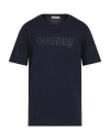 Dondup Man T-shirt Navy Size L Cotton In Blue