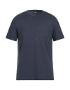Dondup Man T-shirt Navy Size L Cotton In Blue