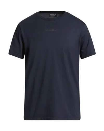 Dondup Man T-shirt Navy Size L Cotton In Black
