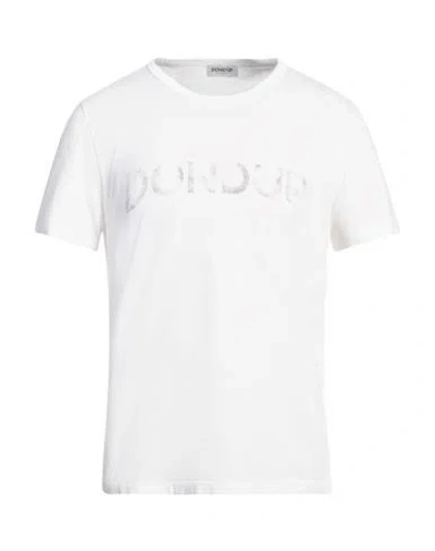 Dondup Man T-shirt Off White Size L Cotton