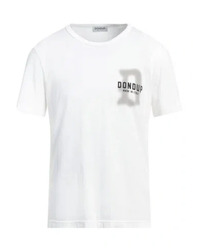 Dondup Man T-shirt Off White Size Xxl Cotton