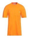Dondup Man T-shirt Orange Size Xl Cotton In Orange
